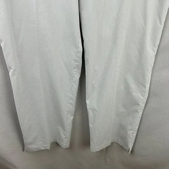 Nike Golf Pants Men Size 36 x 30 Stripe Moisture Wicking Active Sport Gray White - Picture 3 of 8